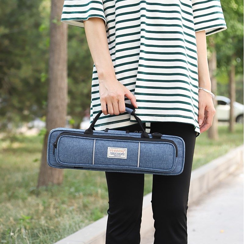 长笛乐器盒轻体16孔C尾17孔B尾长笛盒子箱子手提肩背乐器箱包抗压