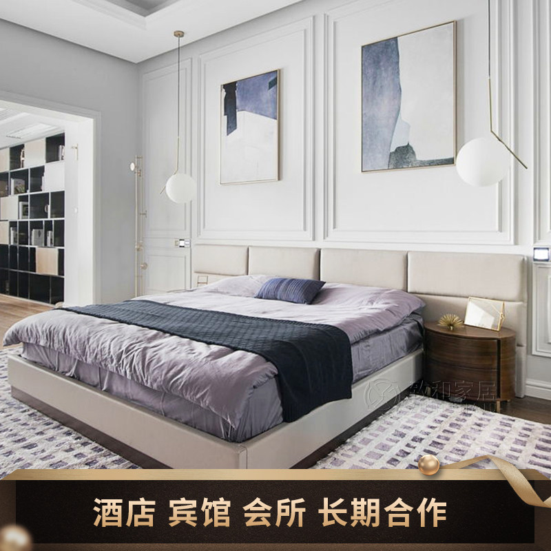 酒店宾馆床头软包床靠背景墙自粘 现代简约卧室背景墙面软包定制