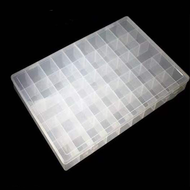 48格透明颜料盒 饰品收纳盒 大容量水粉调色盒整理盒防溢初学专业