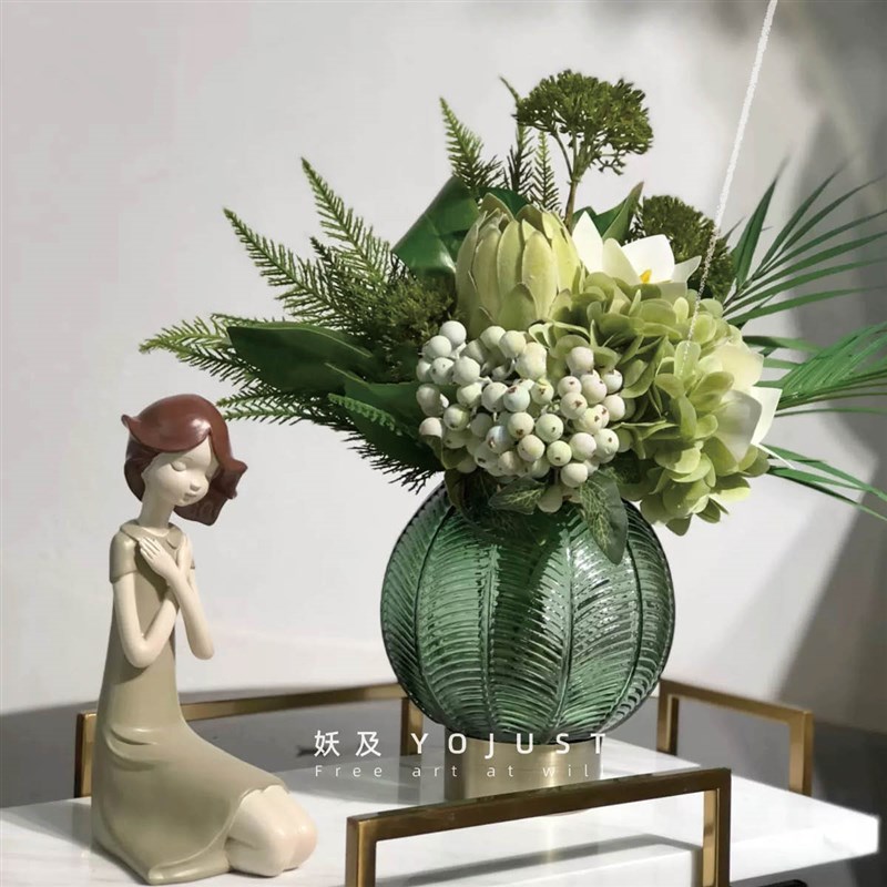 妖及儿童房花艺合集样板间女儿房现代花器小型花束组合装饰摆件