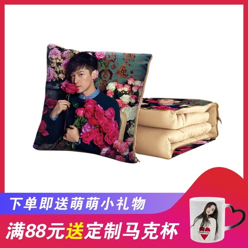 靠垫抱枕来图定制logo双面照片DIY汽车沙发定做空调被子两用