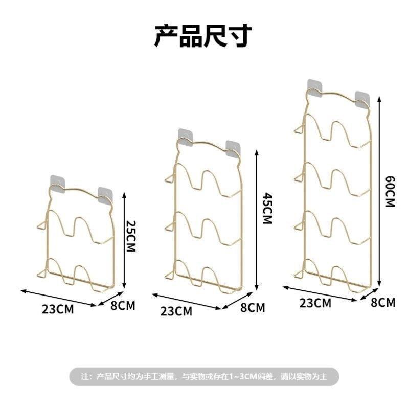 室内墙壁挂式多功能鞋子收纳架入户拖鞋架子浴室免打孔铁艺晾鞋架