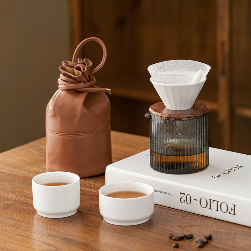 咖啡杯子高档精致户外手冲壶茶咖杯套具陶瓷便携式旅行咖啡杯套装