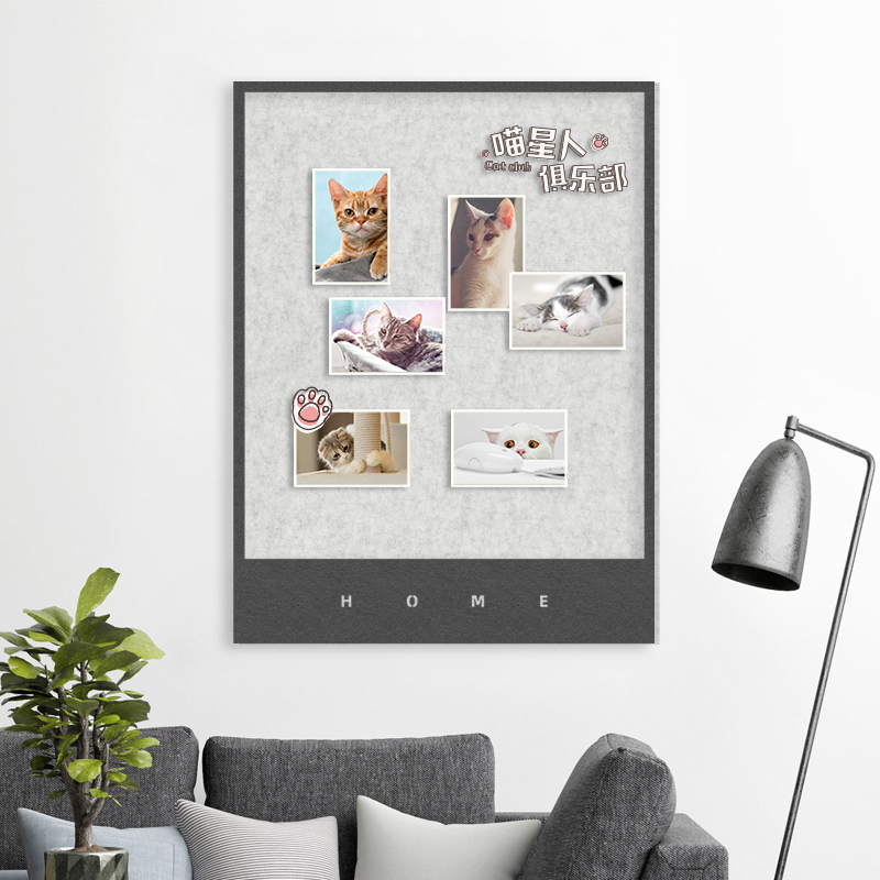 定制软木板毛毡墙贴留言板照片墙背景墙卧室书房玄关墙面装饰