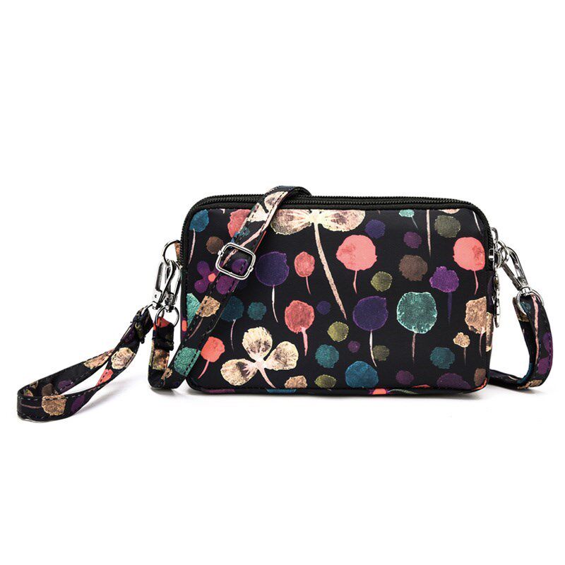 放手机的小包女妈妈款斜挎单肩包2024新款小巧迷你防水尼龙零钱包