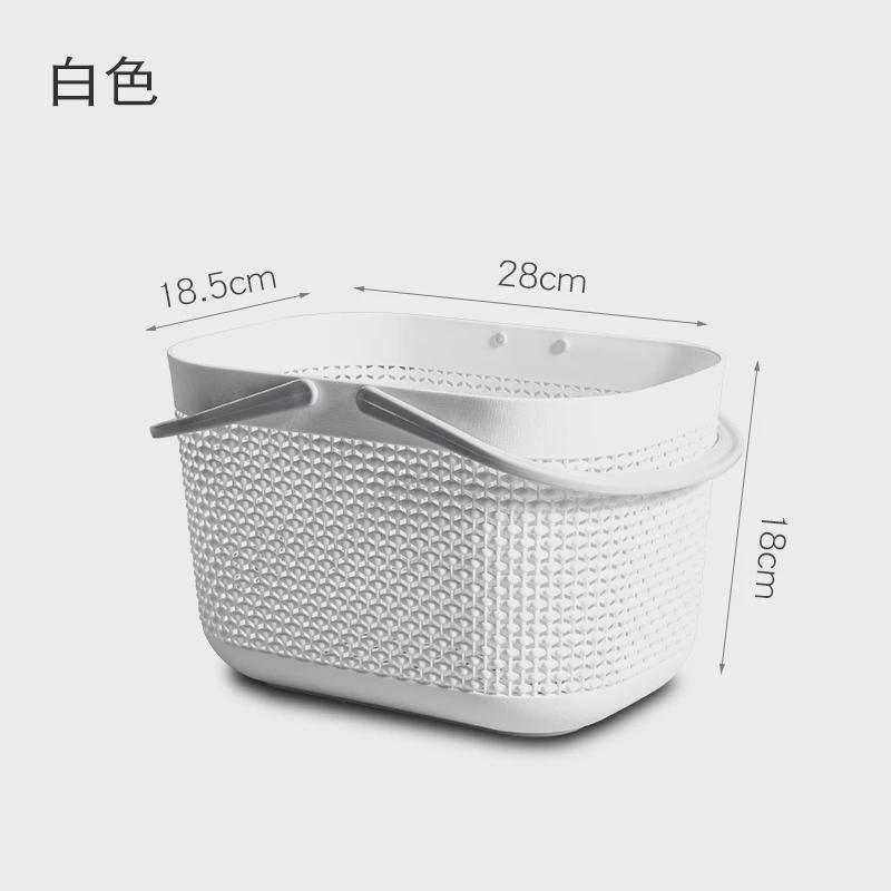 手提洗澡篮塑料小篮子收纳筐洗浴置物筐浴室洗漱框拎篮浴筐沐新款