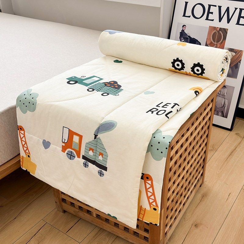 小汽车夏季凉感夏凉被空调被四件套纯棉全棉可机洗款夏被薄款被子,床上用品,化纤被,淘宝优惠券,粉丝福利购,淘宝优惠卷