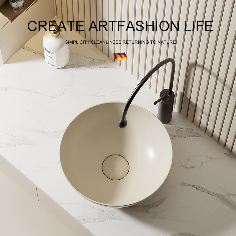 简约小户型洗手盆小型台上盆超小号阳台圆形小尺寸陶瓷迷你洗脸盆
