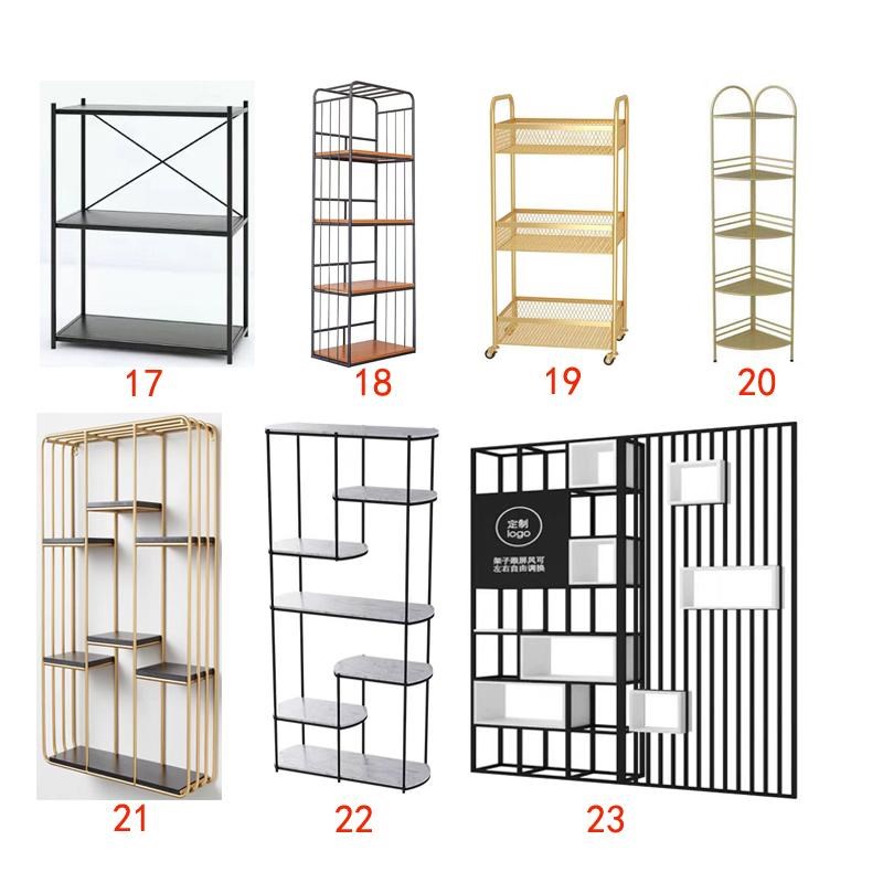 简约现代屏风置物架展示书架办公室客厅半墙隔断装饰酒架铁架定制