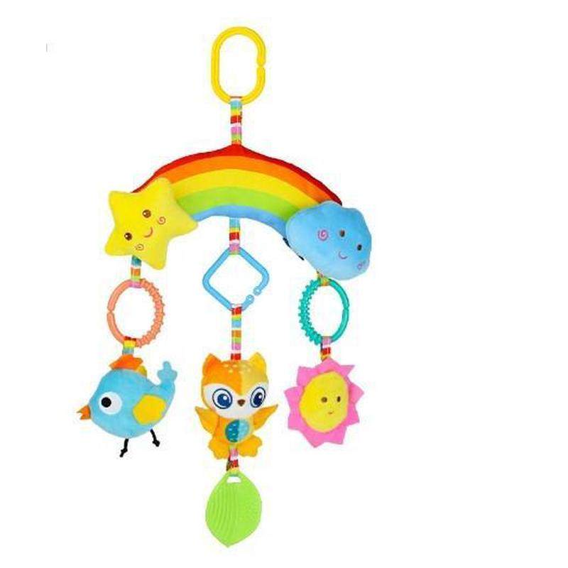 婴儿玩具推车挂件摇铃安抚宝宝0到1岁车载悬挂式床铃彩色公仔挂饰