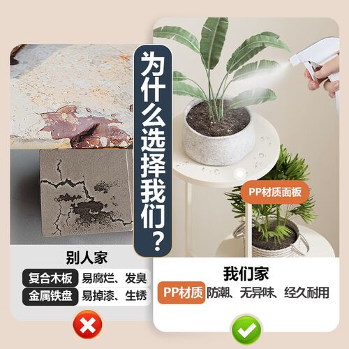 装饰花盆现代简约k铁艺置物架室内家用阳台落地式可移动多层花架