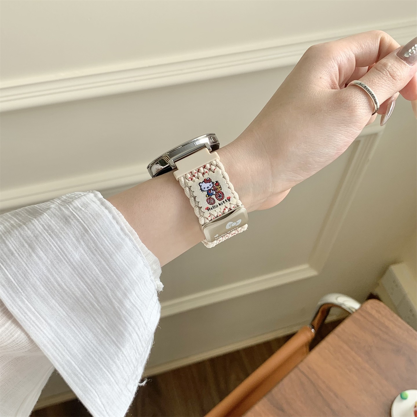 卡通可爱KT猫华为手表编织表带