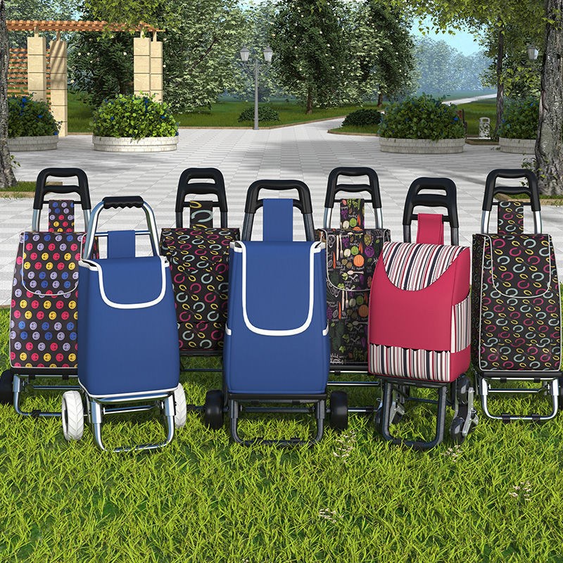 便携购物折叠车拉杆车q行李拖车家用爬楼小拉车老人买菜轻便手推