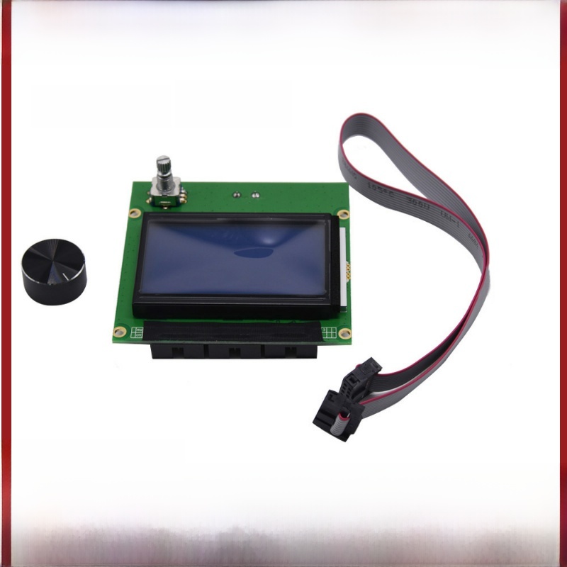 12864液晶屏3D打印机Ender3/CR10智能蓝色控制面板带电缆显示屏幕