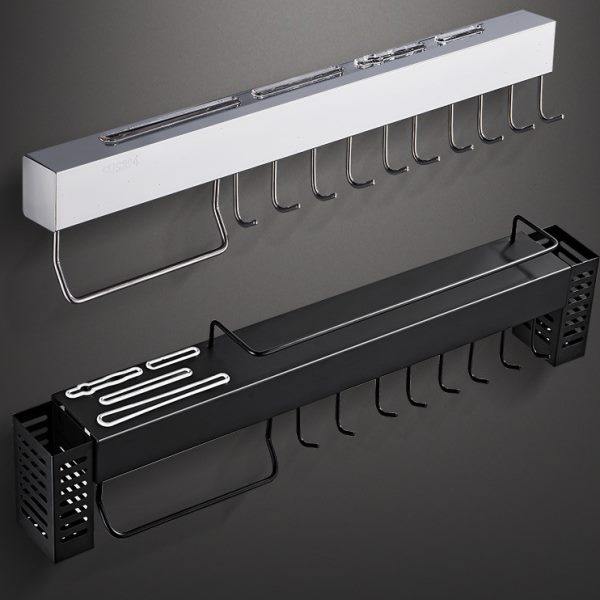 多功能厨房挂钩置物架挂杆壁挂式不锈钢铲子勺子挂钩架免打孔一排,家装主材,支架挂钩,淘宝优惠券,粉丝福利购,淘宝优惠卷