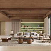 宋式 实木沙发民宿别墅售楼处沙发酒店样板房定制 美学沙发新中式