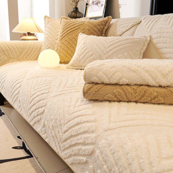 2024新款舒棉绒沙发垫冬季加厚毛绒坐垫高级感防滑皮沙发套罩盖布,居家布艺,沙发垫,淘宝优惠券,粉丝福利购,淘宝优惠卷