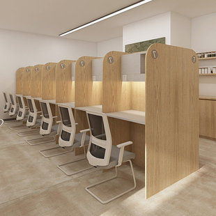 ai自习室隔断桌椅封闭沉浸式大学生网红共享智习付费考研学习桌子