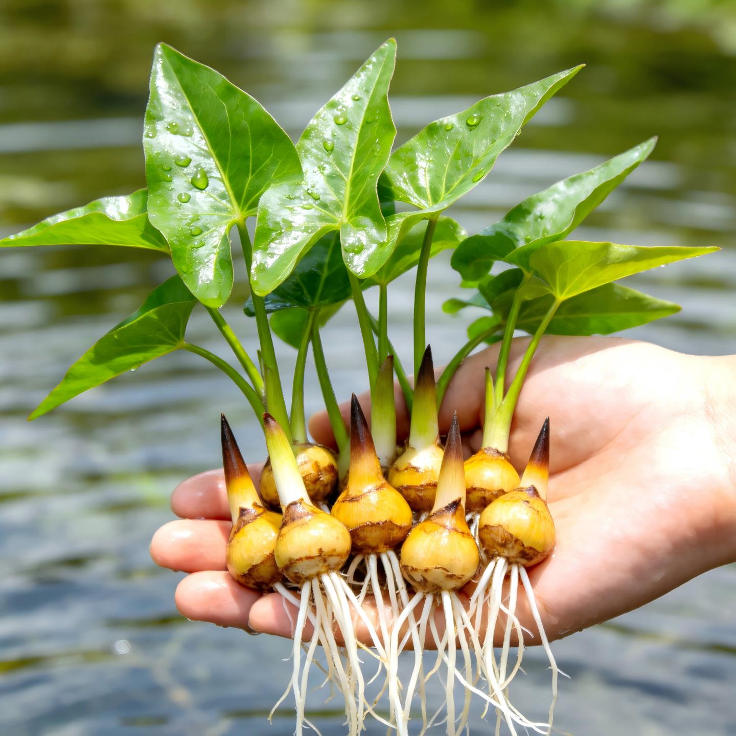 茨菇慈姑水生植物水培燕尾种苗池塘装饰花卉净化鱼缸水质慈菇水培