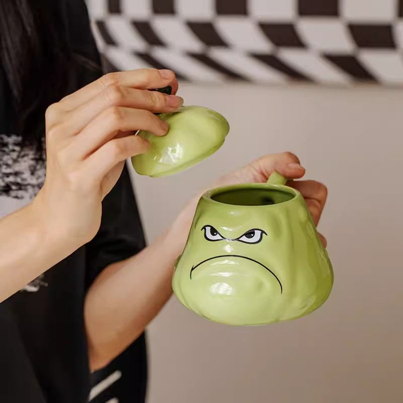 奇趣搞怪水杯陶瓷杯倭瓜杯手工个性小众创意窝瓜趣味水杯礼物杯子