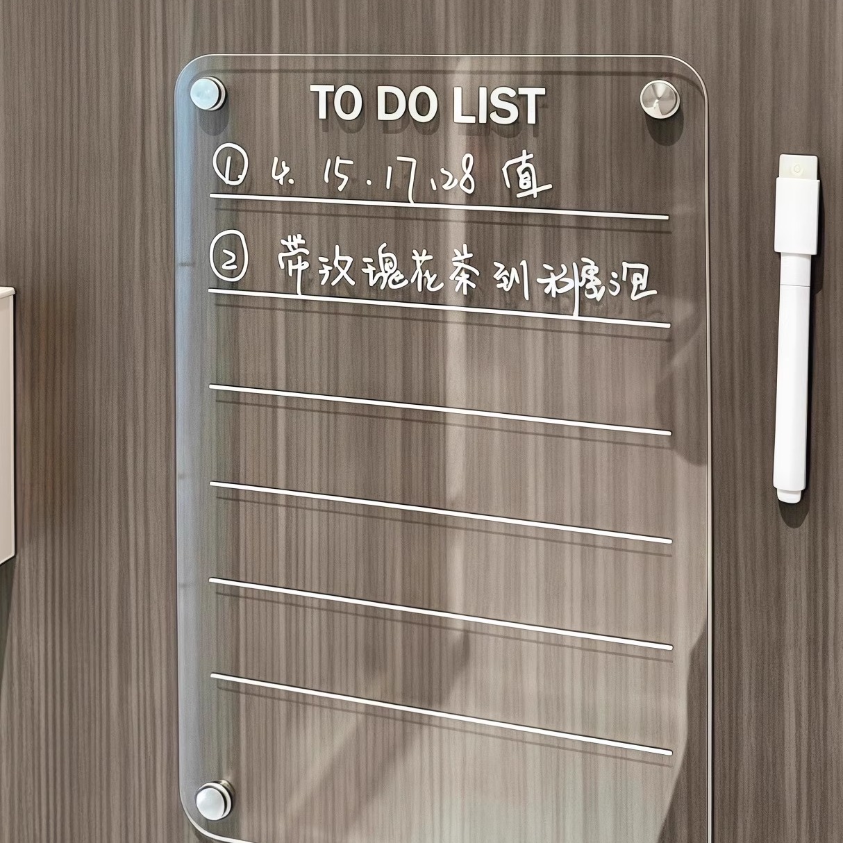 ins风透明亚克力留言板