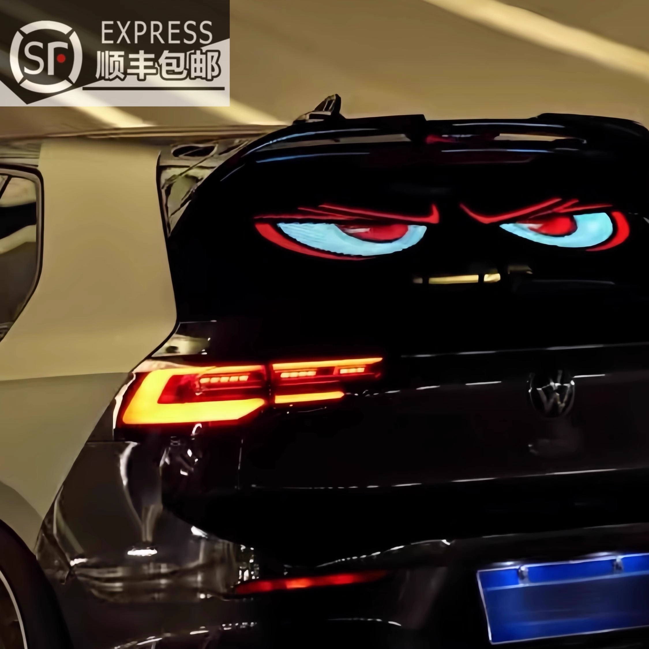 车后窗会动的贴纸太有个性了