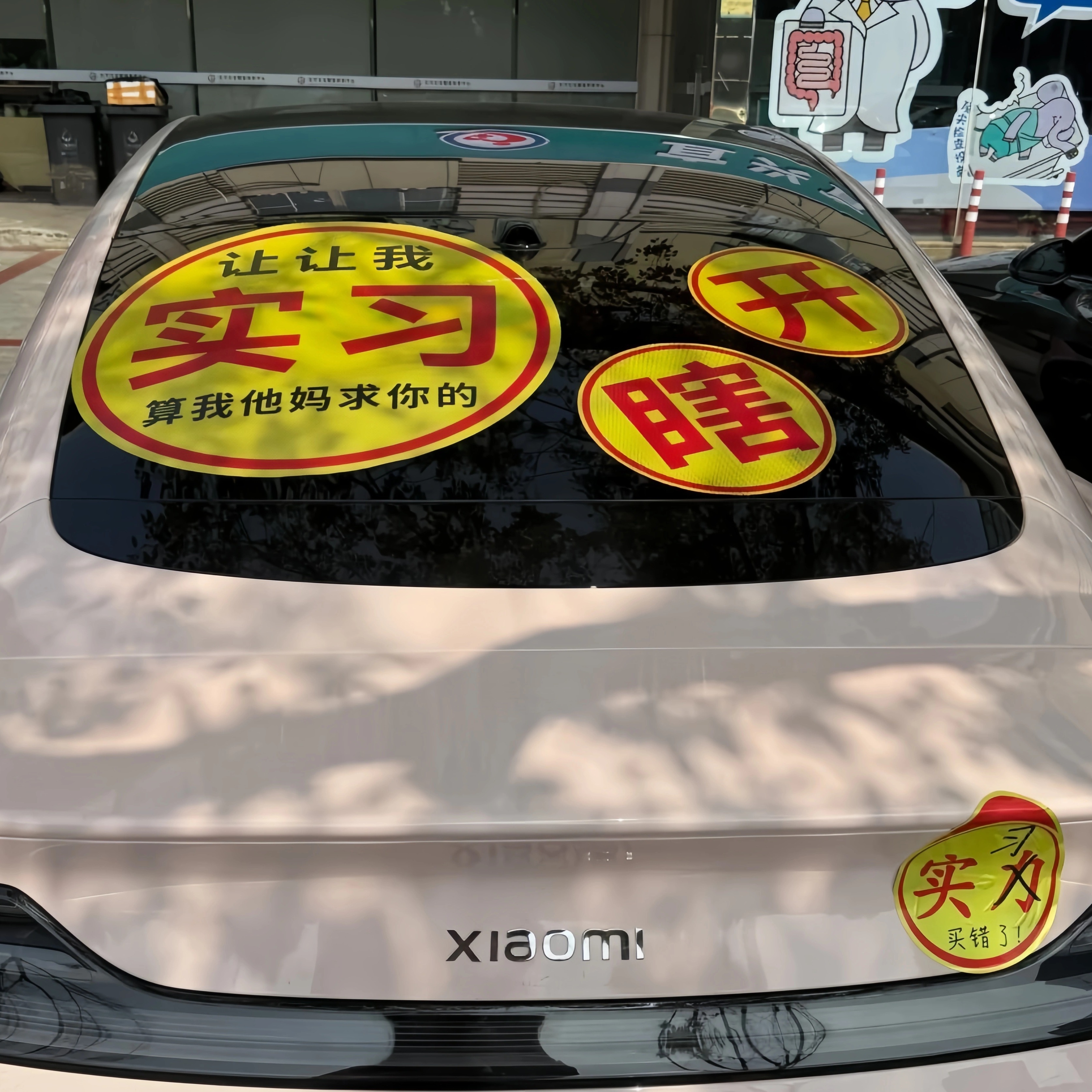 我见过一大堆搞笑的实习车贴