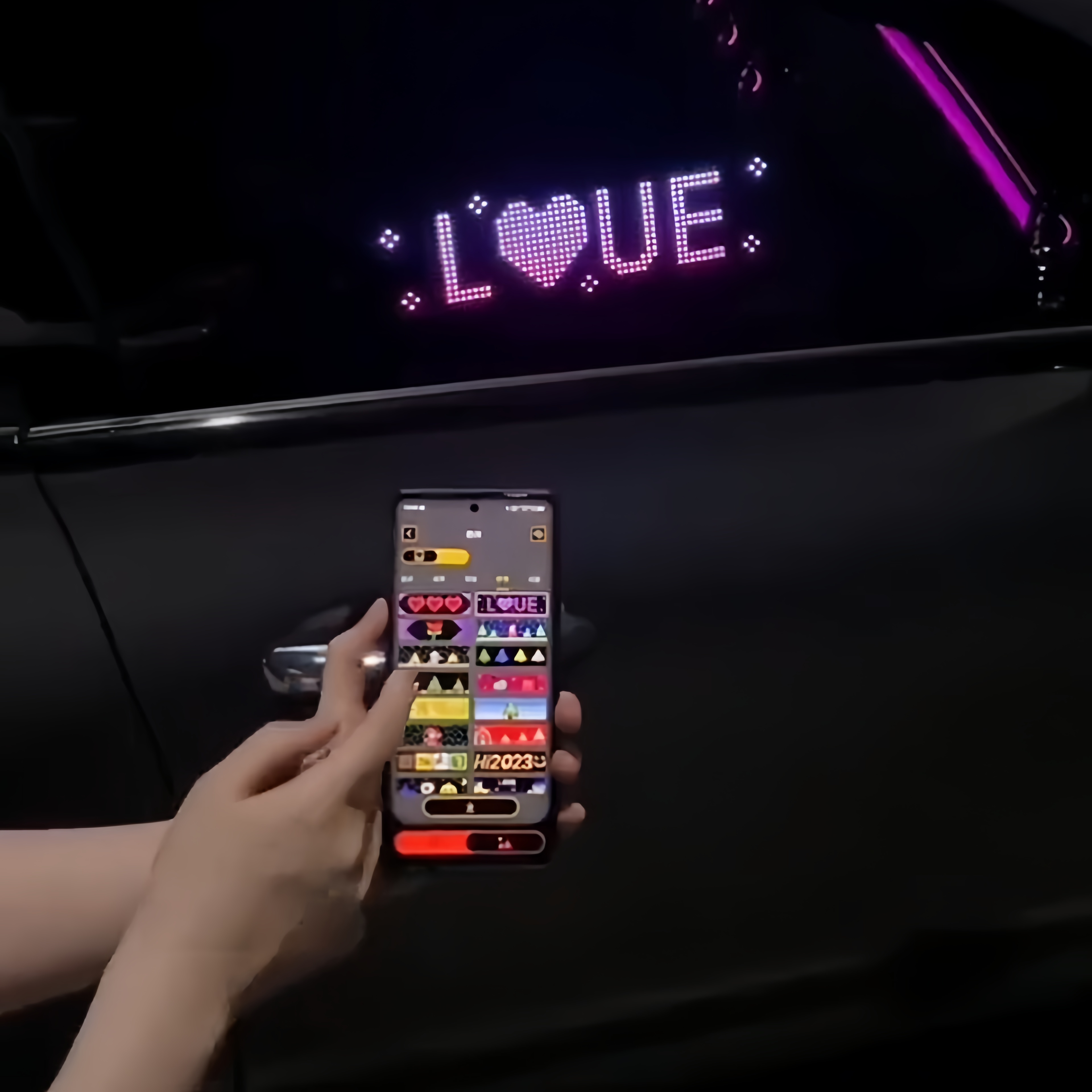 这车贴有点意思|LED动态车贴