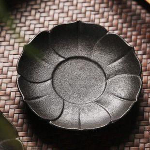 黑陶茶杯垫 功夫茶道陶瓷茶具防烫垫子 创意隔热日式紫砂茶壶杯托