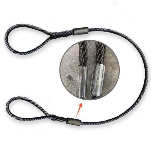 压制钢丝绳吊索具双扣起重吊绳压扣压铝套拖车绳行吊车专用钢丝绳