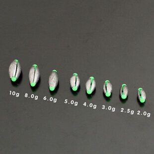 盒装日式开口铅坠筏钓筏竿通心塑芯免拆线快速咬滑跑铅坠钓坠渔具