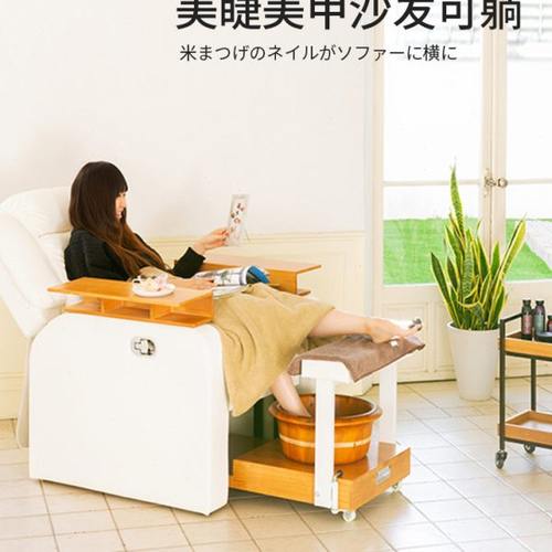 美睫美甲一体沙发美容院沐足店专用沙发附带收纳平躺沙发-27975