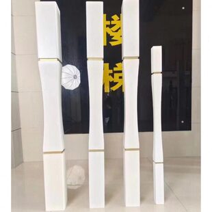 描金新款 实木楼梯扶手护栏烤漆白绅士立柱扶手阁楼走廊阳台木M66