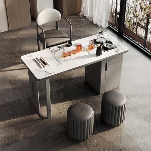 阳台茶桌椅组合现代岩板家用小户型简约小茶台一体小型功夫泡茶桌