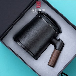 陶瓷泡茶马克杯茶水分离水杯家用带盖男女生个人专用定制杯子
