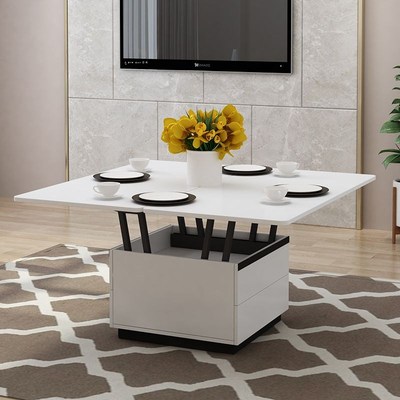 多功能茶几餐桌一体式家用两用升降式可伸缩折叠电动客厅小户型