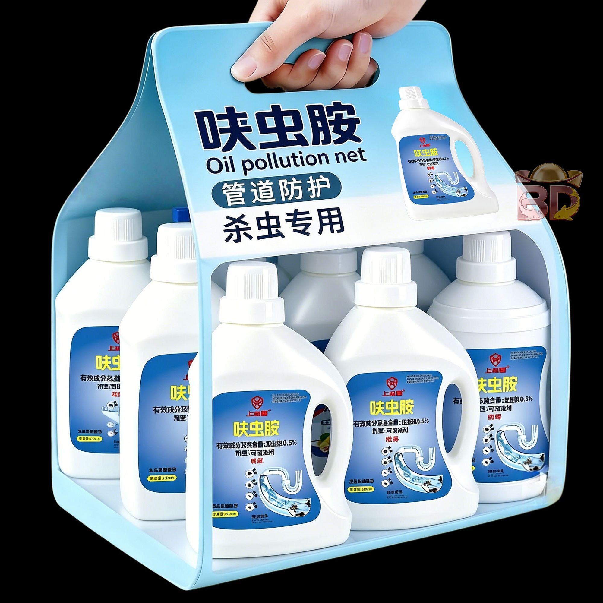 下水道驱虫驱虫药灭杀黑色小飞虫杀虫剂室内厕所管道强效除蛾蚋蠓