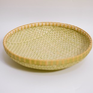 圆形簸箕农家竹制品收纳筐家用水果篮圆筐 高品质纯手工竹编簸箕