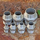 304不锈钢耐高压腐蚀水油气管道外螺纹接头四分一寸异径外丝转接