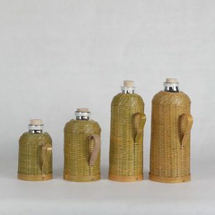 复古老式竹编家用暖瓶开水瓶暖壶手工竹制热水瓶木塞保温壶泡茶壶