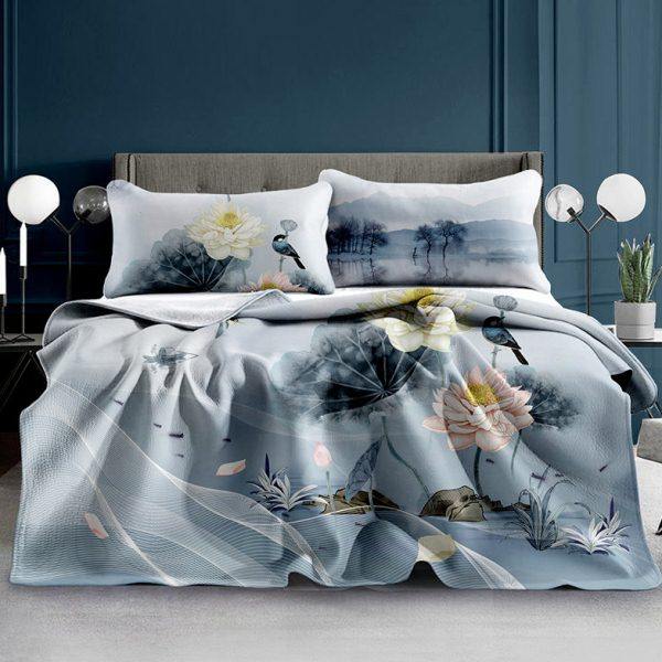 YOMO/原牧夏新款头层水牛皮凉席1.8米床彩绘牛皮席1.5m真皮软席子