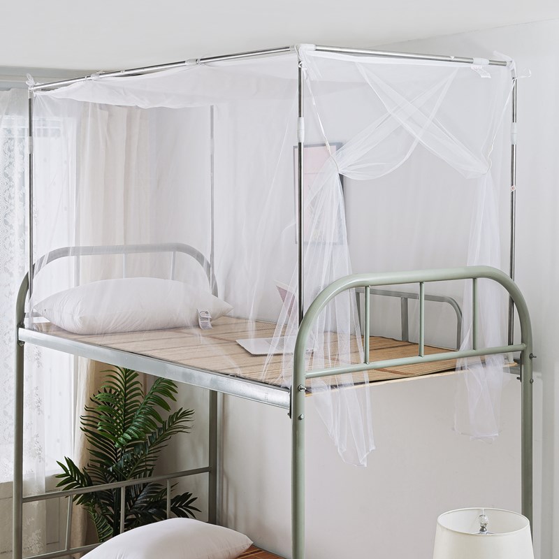 学生宿舍单人床0.l9米上铺侧开门加密1.2m寝室下铺新款带支架蚊帐