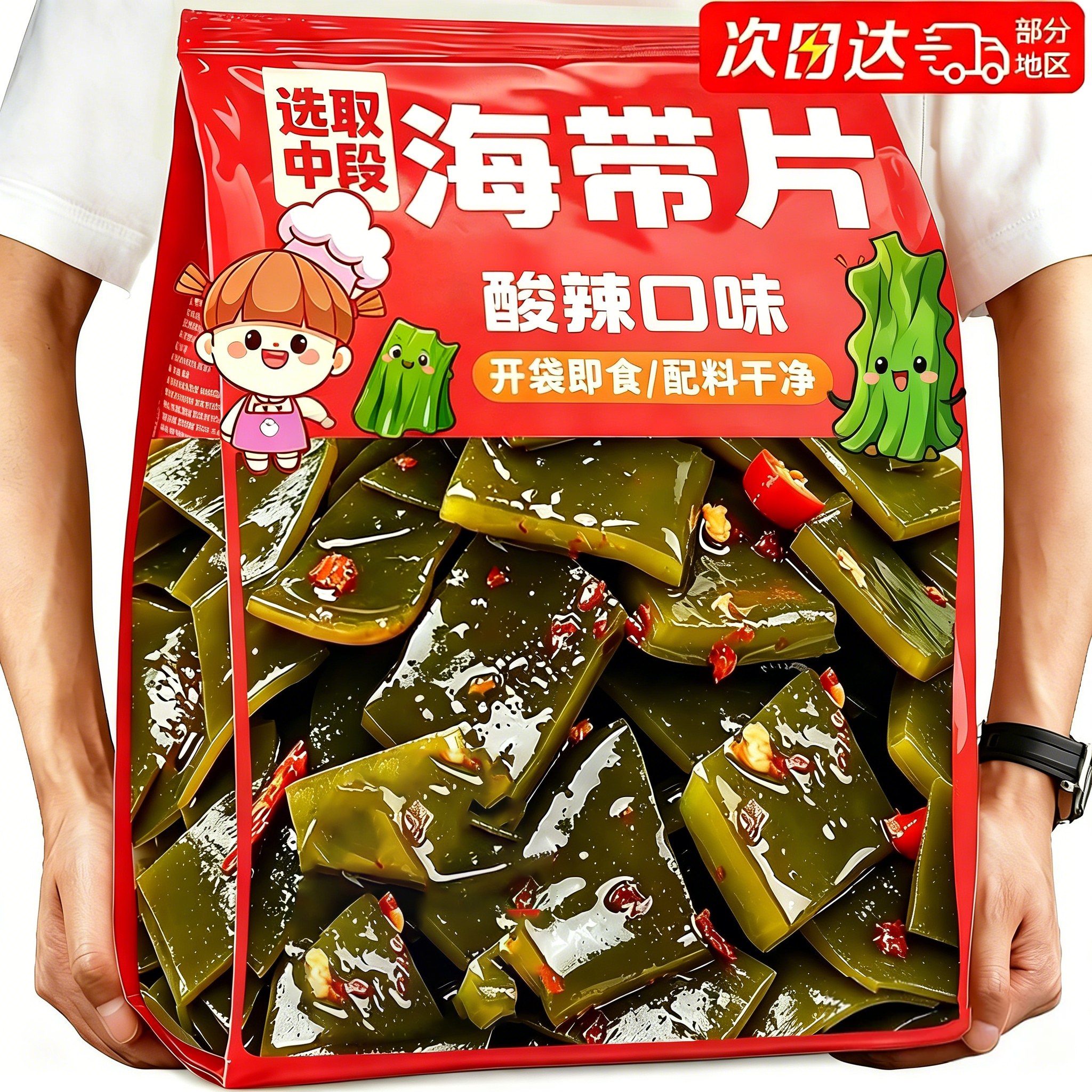 风味海带片酸辣开袋即食结下酒菜网红办公室解馋香辣休闲小吃零食