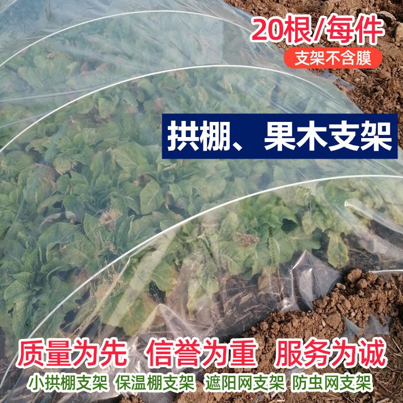 小拱棚骨架防虫弓子钢棒弹力棒拱杆竿内棚拱形大鹏拱竿蔬菜支架