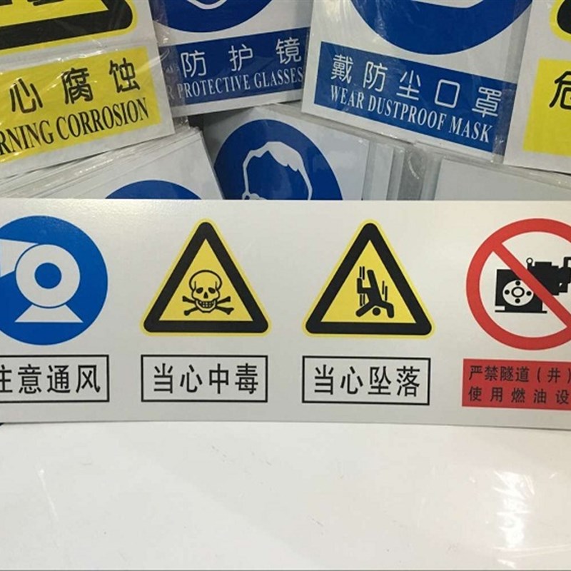 有限空间井口四合一标牌标识井壁警示牌电信井口标志告知牌安全牌