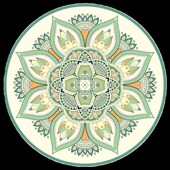 橡胶圆形瑜伽垫冥想垫家用瑜珈健身垫打坐禅修垫儿童舞蹈垫子加大