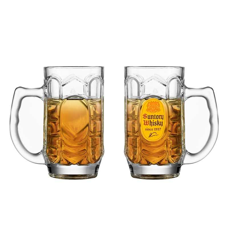 经典嗨棒透明把杯家用大容量啤酒杯精酿杯商用扎啤T杯果汁杯冷饮