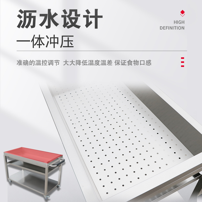 卤肉熟食分拣台不锈钢凉肉台商用卤煮沥水拣肉车S现捞漏网漏水篮
