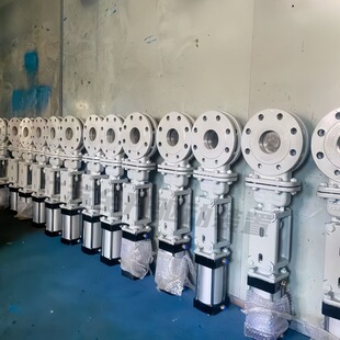 气动插板阀PZ673X-10C DN80单作用气缸带三联件 软密封刀闸阀