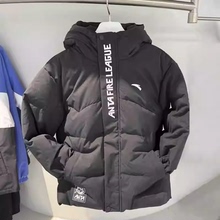 安踏男童2025冬季新款男大童宽松版连帽篮球运动羽绒服352541902